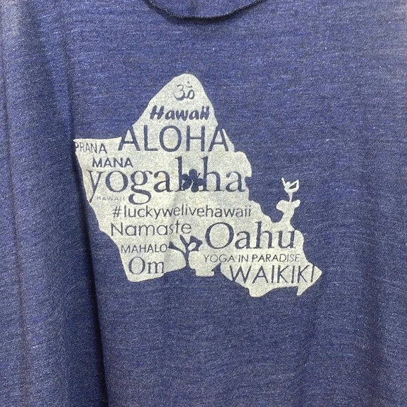 Women’s Hawaii racerback navy blue tank top Small - Picture 2 of 3